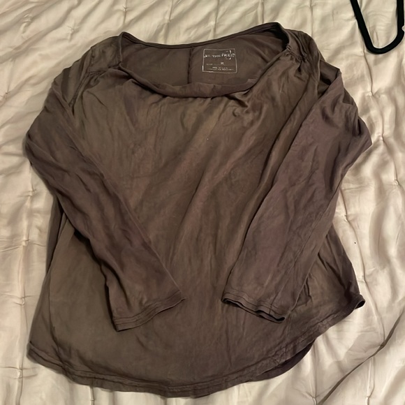 Freepeople We the Free off the shoulder scoop neck Jersey longsleeve tshirt - Picture 9 of 9